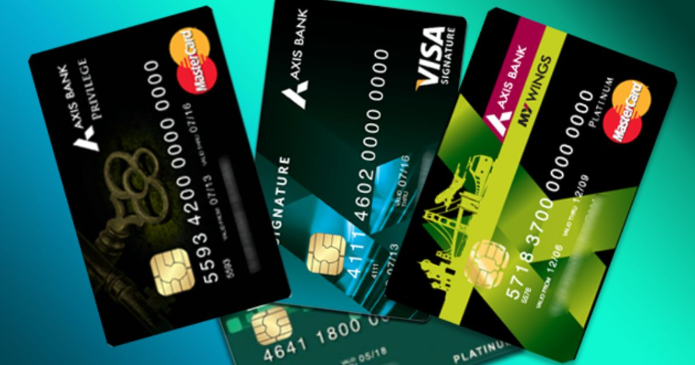 Axis Bank My Wings Credit Card placed on a travel brochure, A traveler holding the My Wings Credit Card at an airport lounge, Close-up of Axis Bank credit card on a suitcase, Domestic flight taking off representing complimentary tickets, IRCTC train ticket being booked online with a credit card,